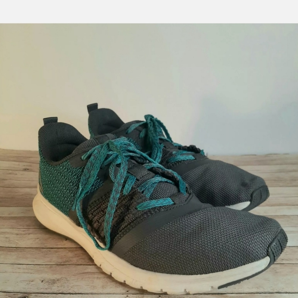REEBOK WOMEN'S ASH GREY/SOLID TEAL SNEAKERS SIZE 9